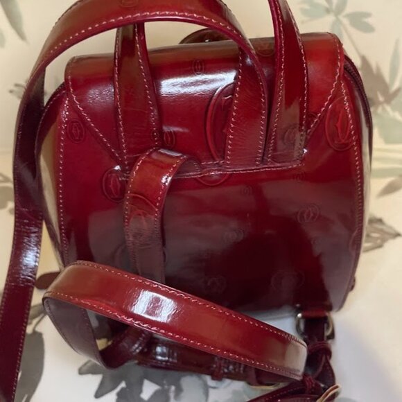 Cartier Happy Birthday Backpack Purse Monogram Patent Leather with Box - Picture 15 of 15
